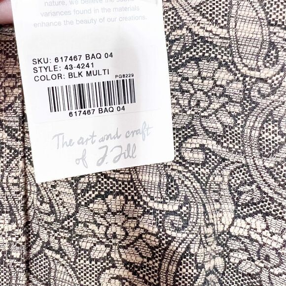 J Jill Women’s Button Front Blazer Jacket Womens 4 NEW Jacquard Brown nwt fall - Picture 4 of 7